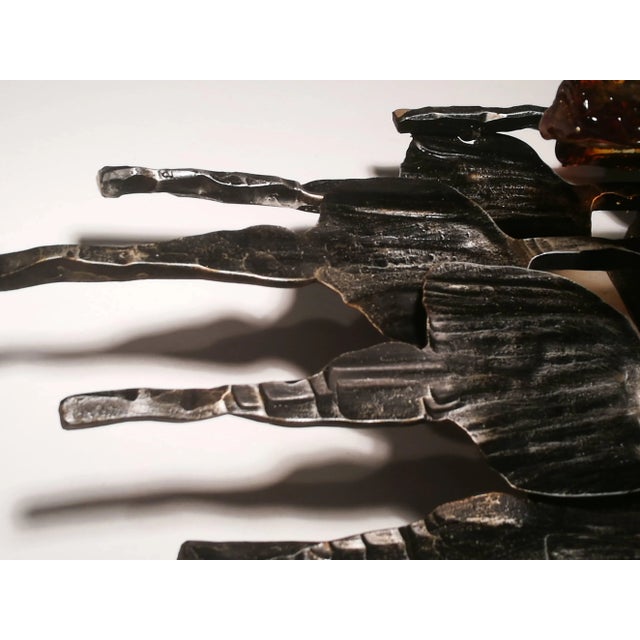 Khaki Swedish Large Brutalist Wall Sconces, 1960s, Set of 2 For Sale - Image 8 of 9