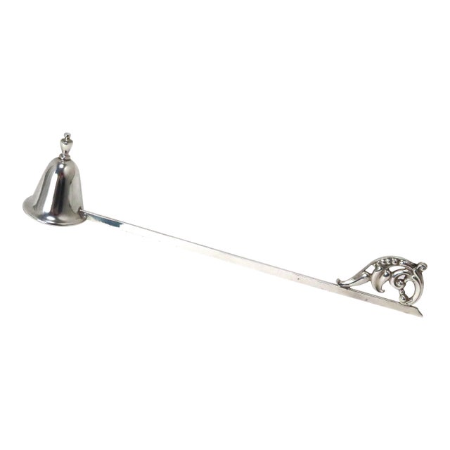 Vintage Mid 19th Century Retro Arts & Crafts Style Sterling Silver Candle Snuffer For Sale