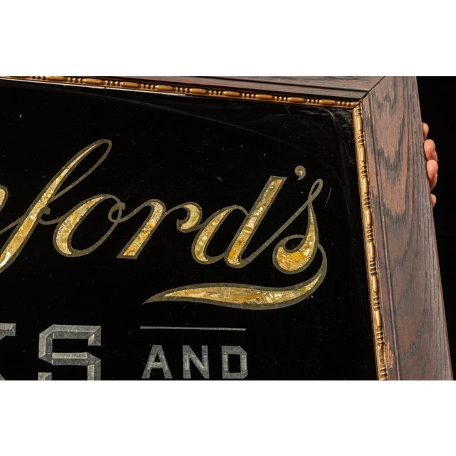 1920s Sanford's Inks and Mucilages Glass Sign For Sale In Chicago - Image 6 of 7