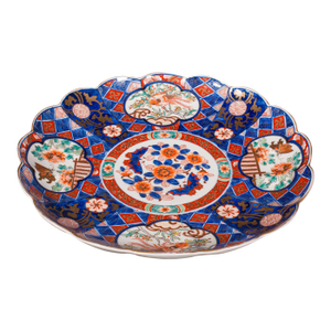 Large Antique Imari Fruit Display Plate, Japanese, Ceramic Platter, Victorian