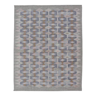 Hand-Woven Scandinavian Wool Rug by Keivan Woven Arts, 8'10" X 12'0 For Sale