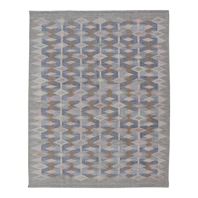 Hand-Woven Scandinavian Wool Rug by Keivan Woven Arts, 8'10" X 12'0 For Sale