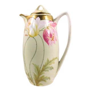 1960s Schoenwald Bavaria Floral Coffee Pot Teapot For Sale