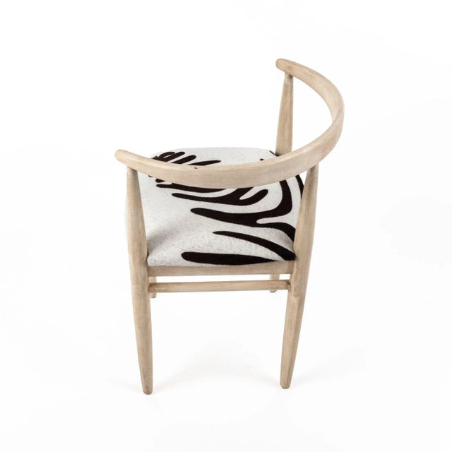 1970s Corner Bleached Oak Chair For Sale - Image 4 of 9