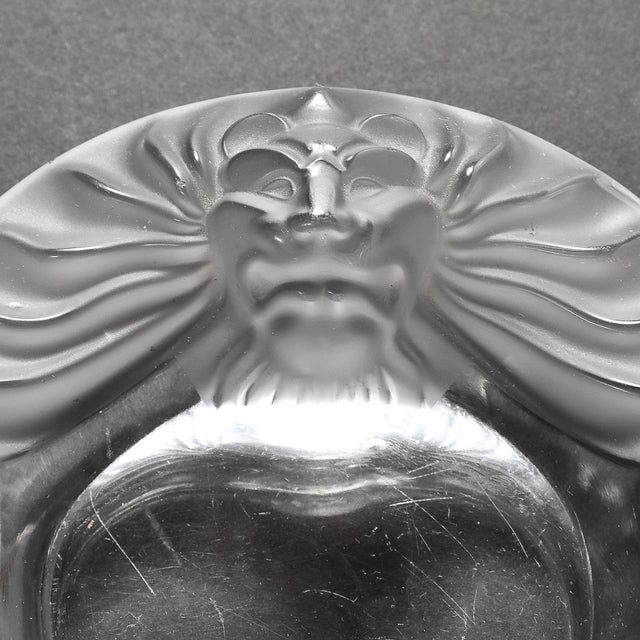 1960s Vintage Lalique Tete De Lion Glass Dish For Sale - Image 5 of 15
