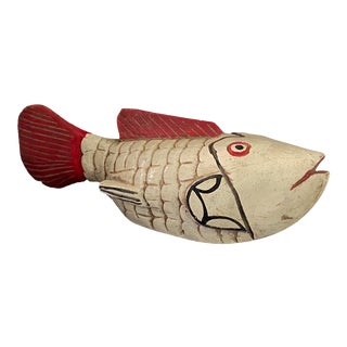 African Wooden Fish Bozo Tribe Mali 16" W For Sale