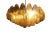 Poliedro Murano Glass Green Chandelier With Gold Metal For Sale - Image 6 of 11