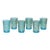 Morada Moroccan Tea Glasses Set of 6- Turquoise For Sale