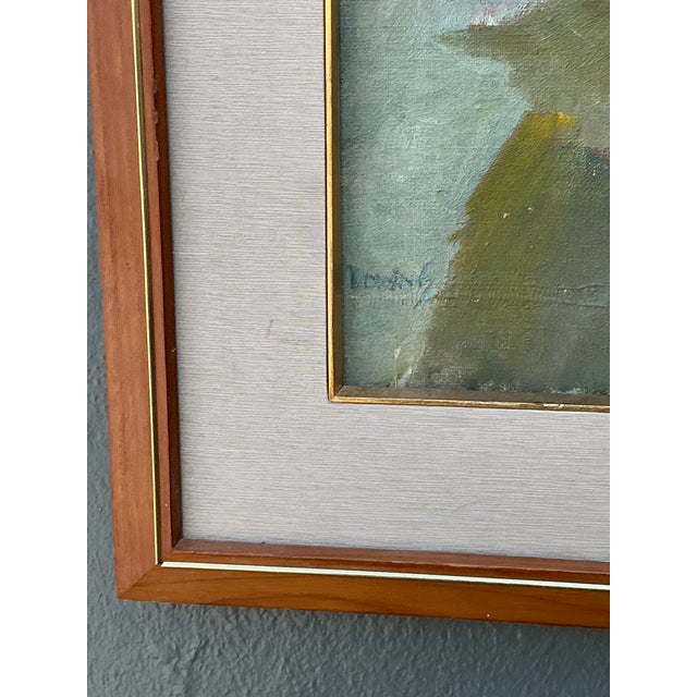 Mid 20th Century Vintage 1952 Original Oil Portrait on Board For Sale - Image 5 of 12