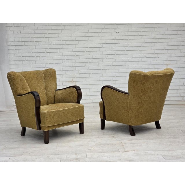 Vintage Danish Lounge Chair in Dark Beech, 1950s For Sale - Image 13 of 18