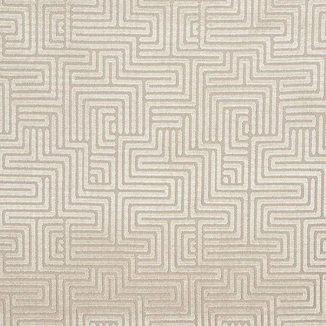 Contemporary Schumacher Lisboa Velvet Fabric in Moonstone For Sale - Image 3 of 3