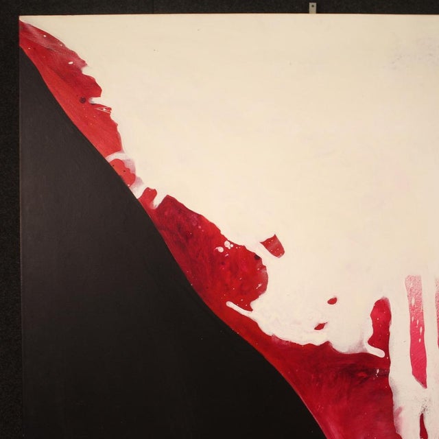 Italian Artist, Abstract Subject, 1970, Oil on Canvas For Sale - Image 10 of 14