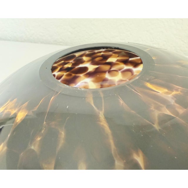 Glass Late 20th Century Modernist Blown Glass Tortioise Shell Bowl For Sale - Image 7 of 8