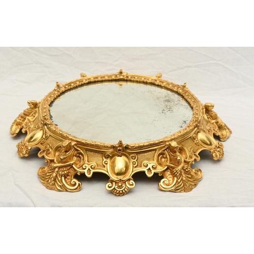 Rococo French Ormolu Mirrored Tray, 1880s For Sale - Image 10 of 10