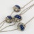 Contemporary Alexis Lahellec Paris Extra Long Silvered Metal Necklace With Blue Ceramic Beads For Sale - Image 3 of 12
