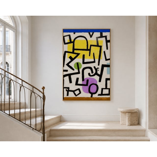 Contemporary 1938 Rich Port Modernist Multicolor Fine Art Print by Paul Klee — 24" X 36" For Sale - Image 3 of 8