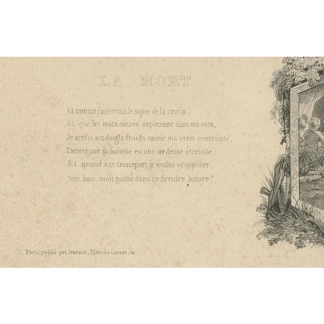 Maurin, La Mort de Laurence from Lamartine's Jocelyn, 1840, Lithograph For Sale - Image 4 of 11