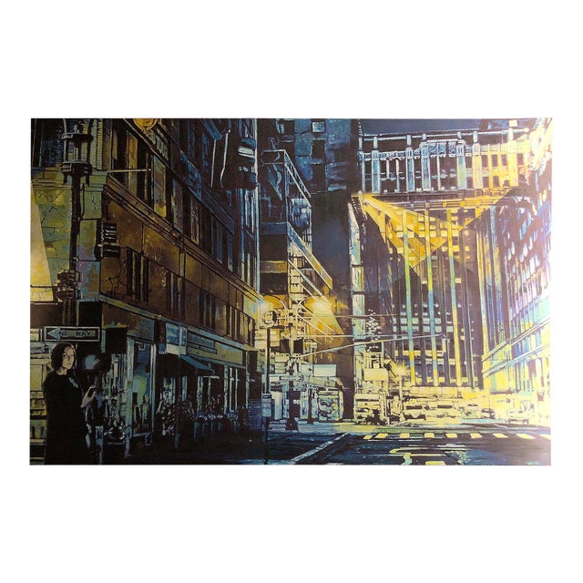 Night In The City Oil Painting Chairish This painting was made in photoshop but the lesson can applied to any software or medium. night in the city oil painting