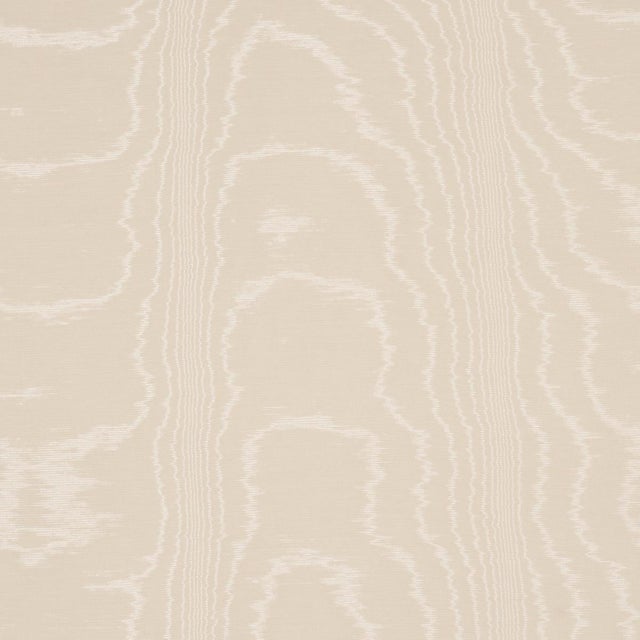 Traditional Sample - Schumacher Washington Moiré Fabric In Vanilla For Sale - Image 3 of 5