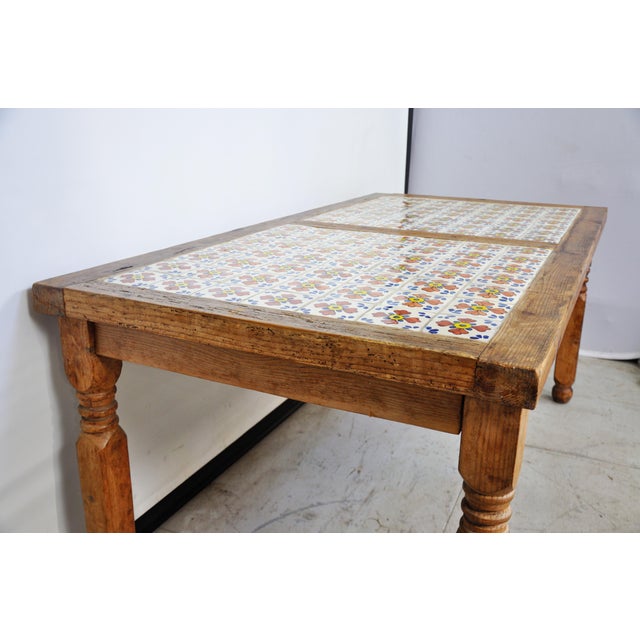 1950 S Mexican Ceramic Tile Dining Table Chairish