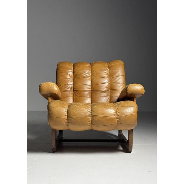 Vintage Italian Armchairs in Leather, 1970, Set of 2 For Sale - Image 9 of 18