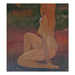 Laimdots Murnieks, Girl with Red Hair, 1996, Oil on Cardboard For Sale