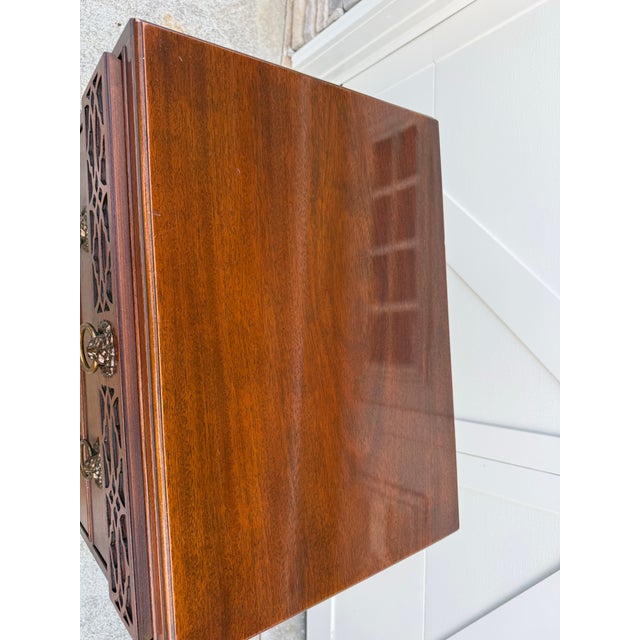 Vintage Baker Furniture Chest — Traditional Campaign-Style Tall Chest A beautiful vintage Baker Furniture chest showcasing...