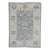 Early 21st Century Gray Floral Design Handwoven Wool Turkish Oushak Rug 4'9" X 6'5" For Sale