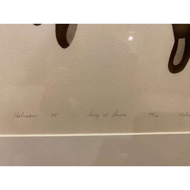 Tribal 1985 Kalvak Stencil on Paper For Sale - Image 3 of 3