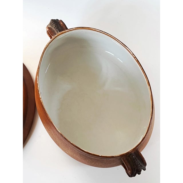 Antique French Pillivuyt Glazed Porcelain Chicken Tureen/Roaster C1900 For Sale - Image 10 of 11