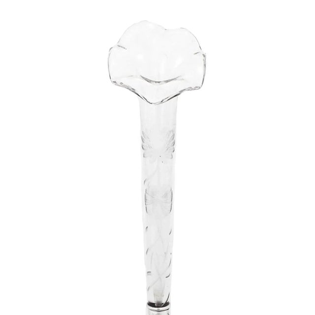 Traditional 1920s Sterling and Crystal Bud Vase For Sale - Image 3 of 7