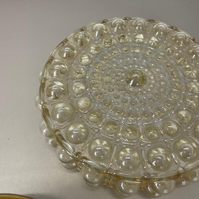 Amber Bubble Structure Wall Light attributed to Helena Tynell for Glashütte Limburg, 1960s For Sale - Image 10 of 18