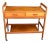 1960s Danish Modern Teak Bar Cart – Restored Two-Tier Design With Drawers and Casters For Sale