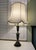 Mid 20th Century Vintage Green Malachite and Brass Table Lamp For Sale - Image 5 of 7
