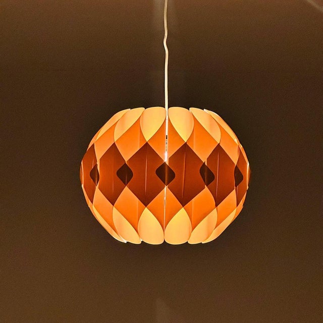 Butterfly pendant lamp, designed in 1968 by the Danish designer Lars Schiøler for Hoyrup Denmark This lamp was designed in...