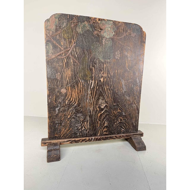 Beautiful Tsuitate, decorated along one side with plant motifs. The whole is heavily weathered and aged which adds to its...