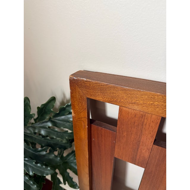 Wood Vintage 1970s Lane Altavista Brutalist Staccato Rosewood and Walnut Headboard in King by Paul McCobb For Sale - Image 7 of 11