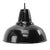 1950s Vintage Industrial Dutch Black Enamel Hanging Lamp from Philips For Sale - Image 5 of 5