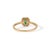 14k Yellow Gold Emerald Diamond Modern Proposal Ring in 14k Yellow Gold Size 4 For Sale - Image 10 of 18