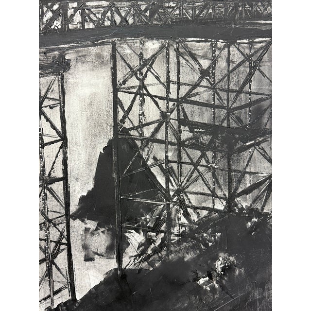 Black Shunt M. Techno Apocalypse Black/White Painting, Signed For Sale - Image 8 of 12