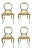 White Pendant Caned Side Chairs Set of Four For Sale