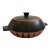 Two Toned Stoneware Lidded Serving Bowl For Sale