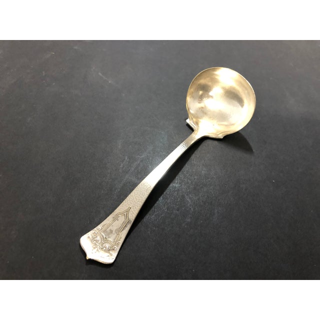 Antique Continental Mfg. Co. Ny Silver Plated Ladle For Sale - Image 4 of 5