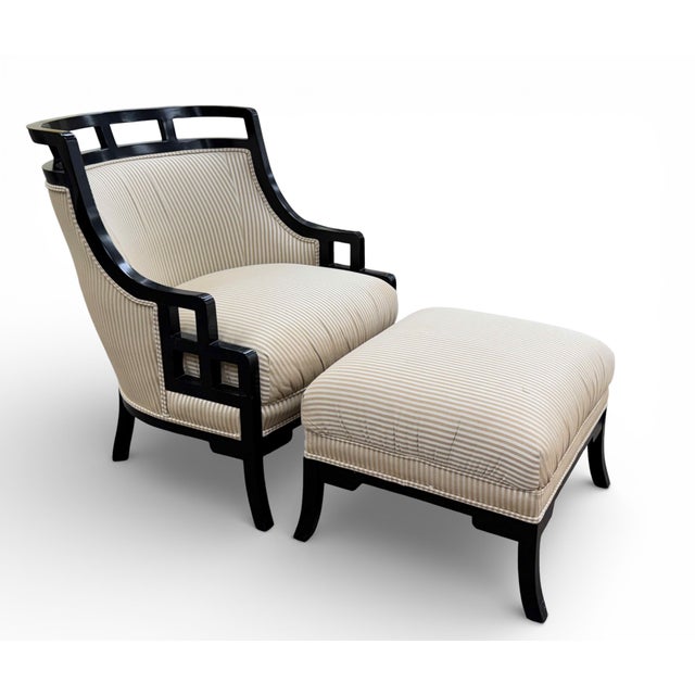 Jay Spectre for Century Furniture Wallis Simpson Lounge Chairs & Ottomans - 4 Piece Set For Sale In Miami - Image 6 of 18