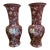 1980s Exceptional & Rare Pair of Extra Tall Castilian Floral Porcelain 32" Vases - Highly Collectable For Sale