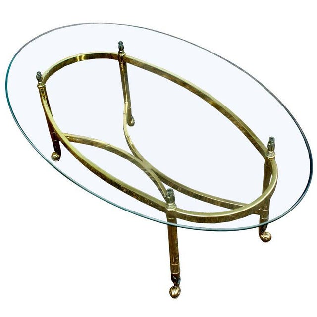 Vintage Neoclassical Style Brass Side Table by Labarge For Sale In Houston - Image 6 of 6