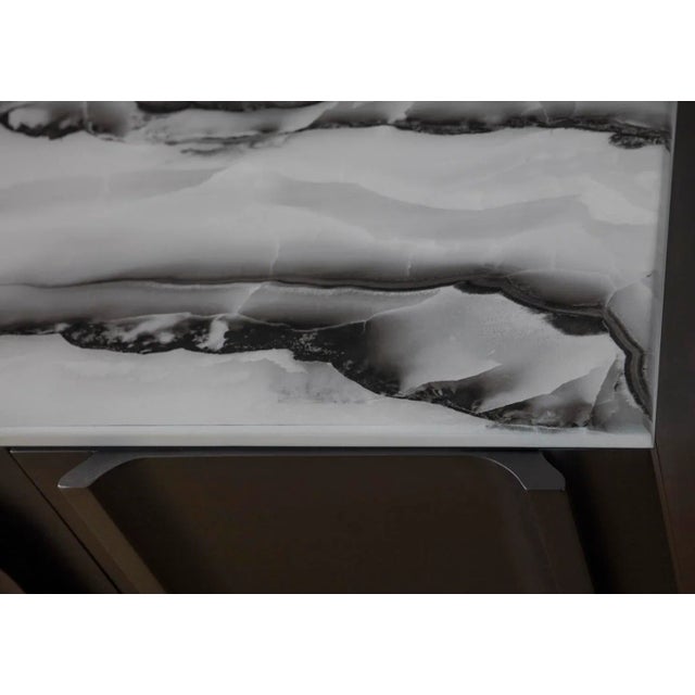 Wood Cara Black and Gold Sideboard For Sale - Image 7 of 15