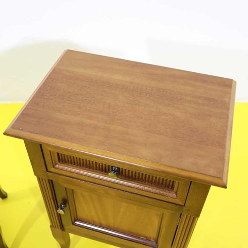 Elegant Pair of Wooden Nightstands with Curved Legs