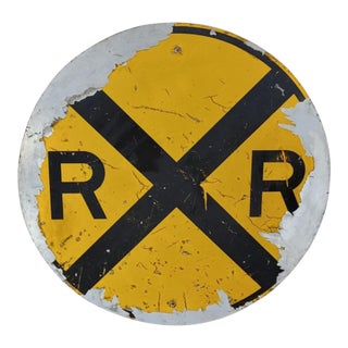 Vintage Railroad Metal Sign For Sale