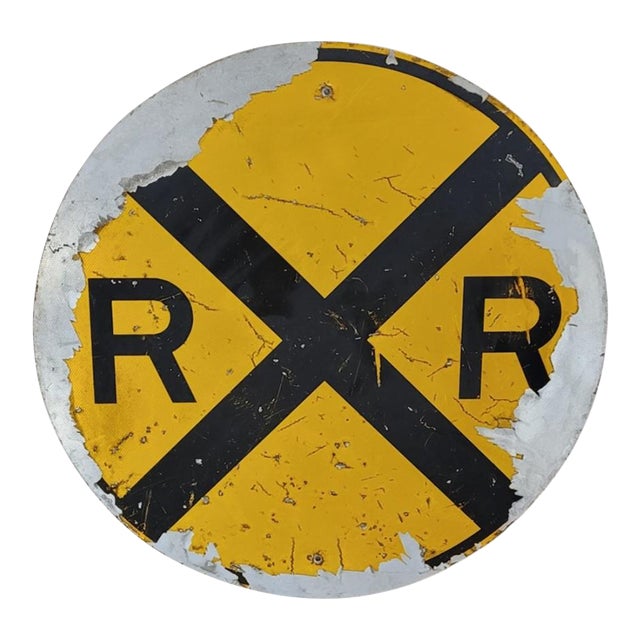 Vintage Railroad Metal Sign For Sale